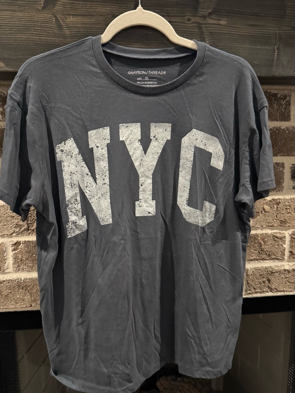 Grayson Threads Men's NYC Graphic Tee shirt Gray New York City XL